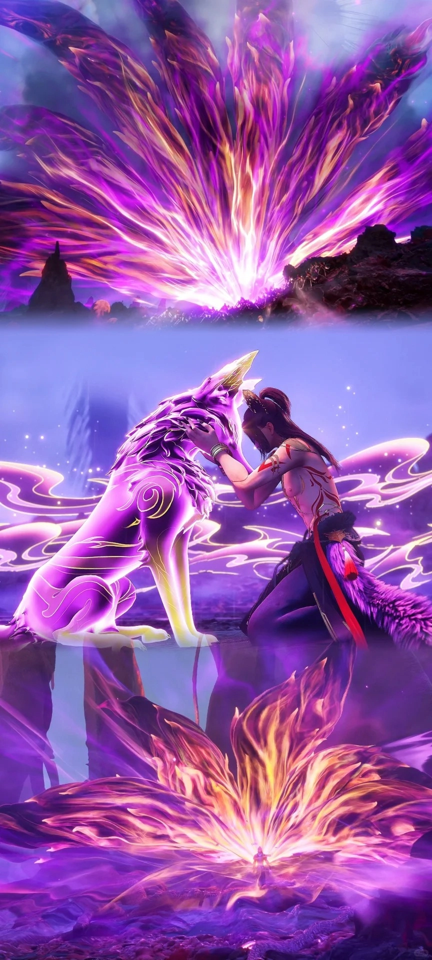 Sức mạnh Bạch Hồ Yêu Vương được thể hiện qua hiệu ứng 3D