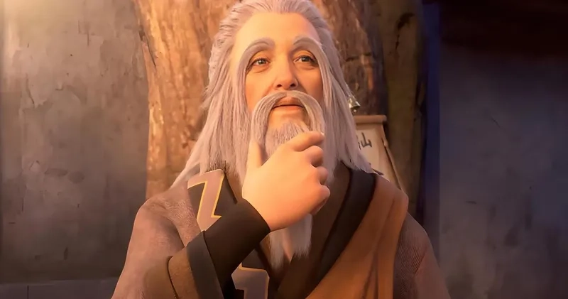 Cảnh lão Chu Nhất Tiên bói toán dạo phố