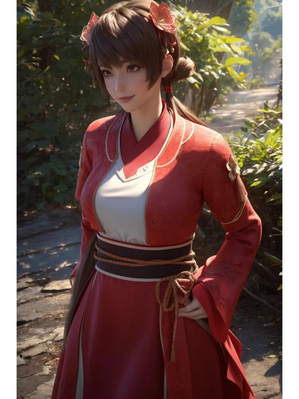 Hồng Di chibi đáng yêu với đôi mắt to tròn