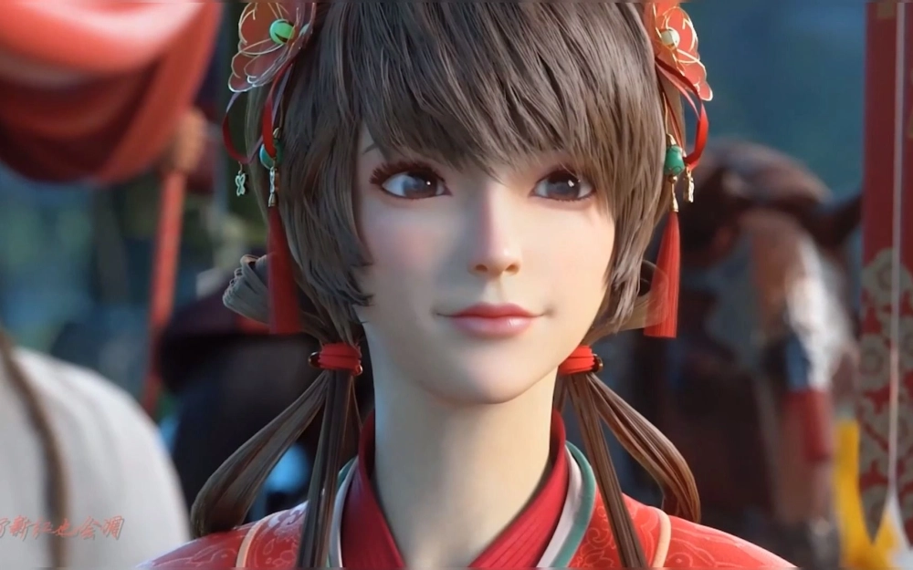 Hình ảnh Hồng Di Vĩnh Sinh với mái tóc đen dài tung bay trong gió