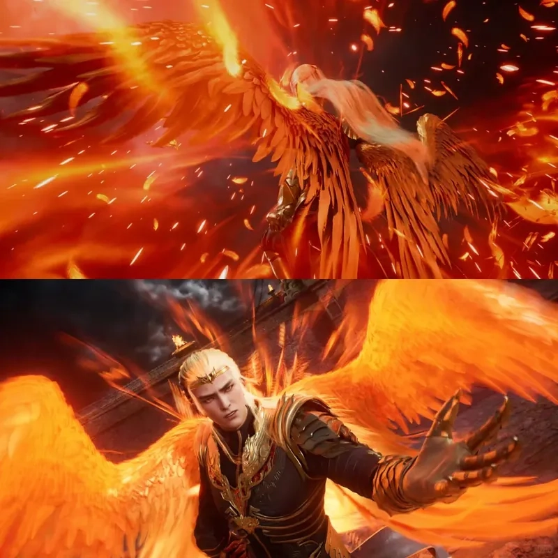 Bản Già Thiên anime khắc họa Kim Sí Tiểu Bằng Vương