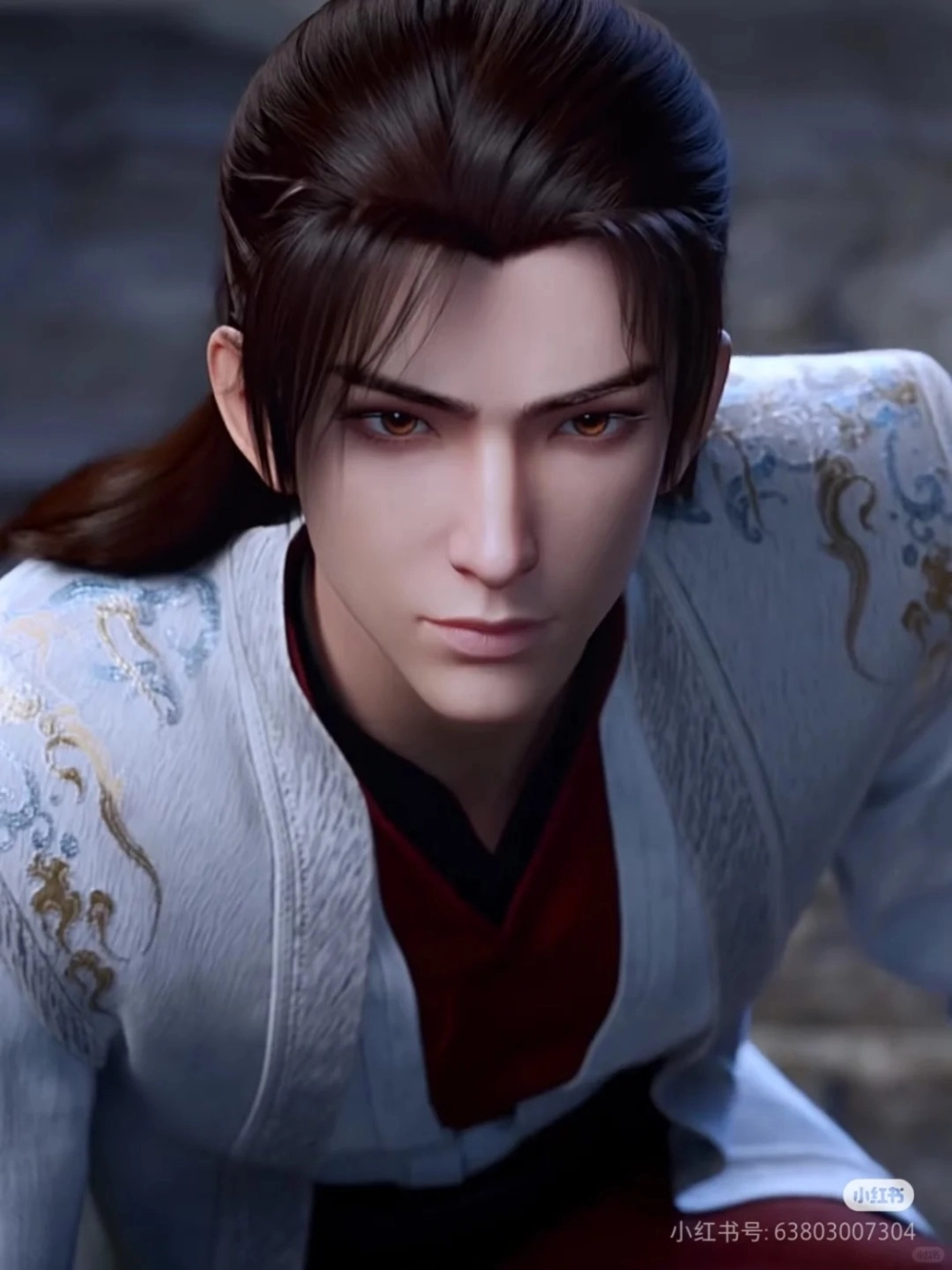 Mạnh Thiếu Bạch và con kền kền bay giữa không trung