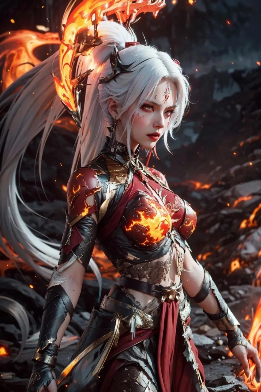 Tư thế chiến đấu của Mạnh Tiên Cô dùng binh khí quyền trượng