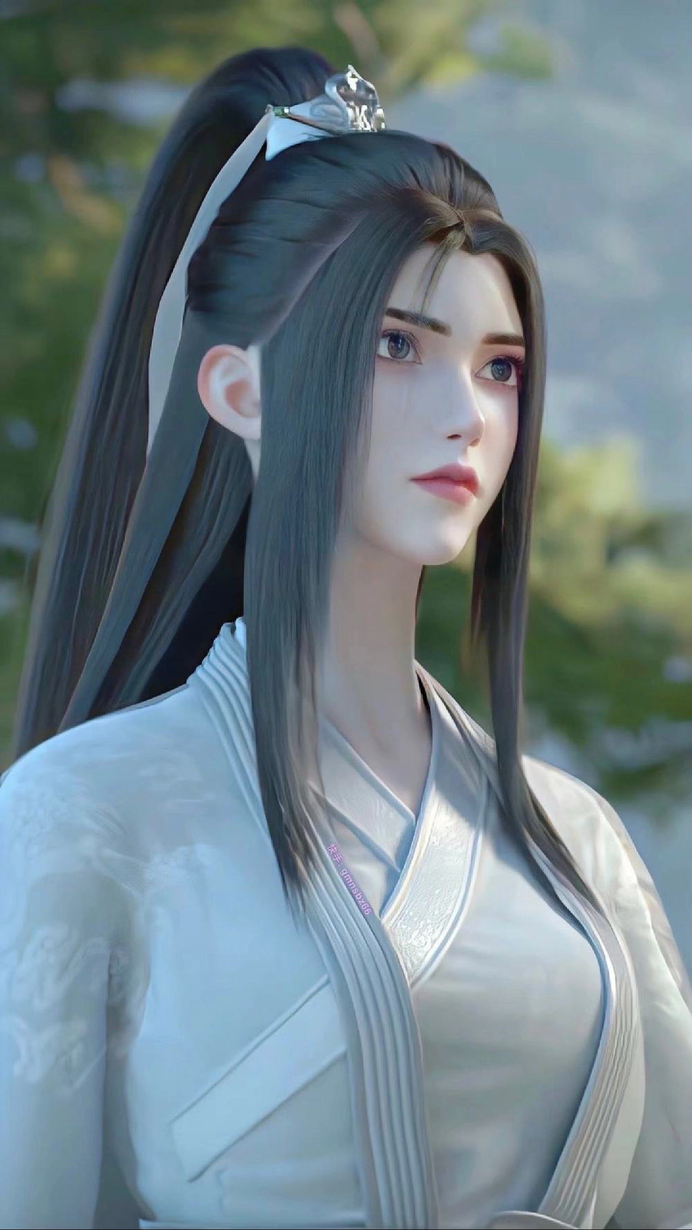 Phương Thanh Tuyết Vĩnh Sinh với mái tóc đen dài và khí chất lạnh lùng