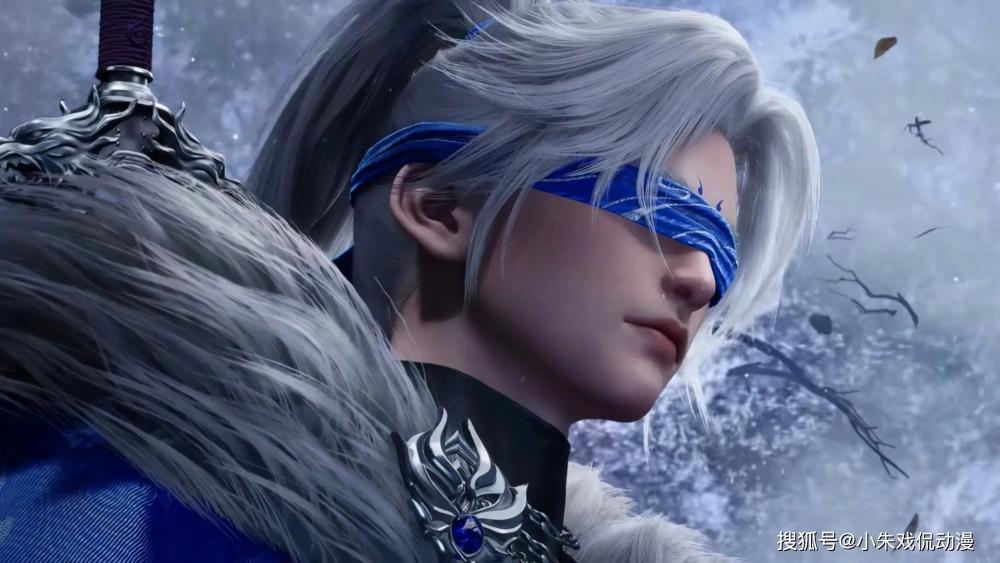 Chân dung nhân vật Tần Ngũ Tôn Giả với mái tóc trắng uy nghiêm