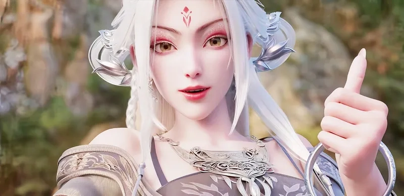 Mẫu tạo hình Tiểu Bạch 3D chân thực