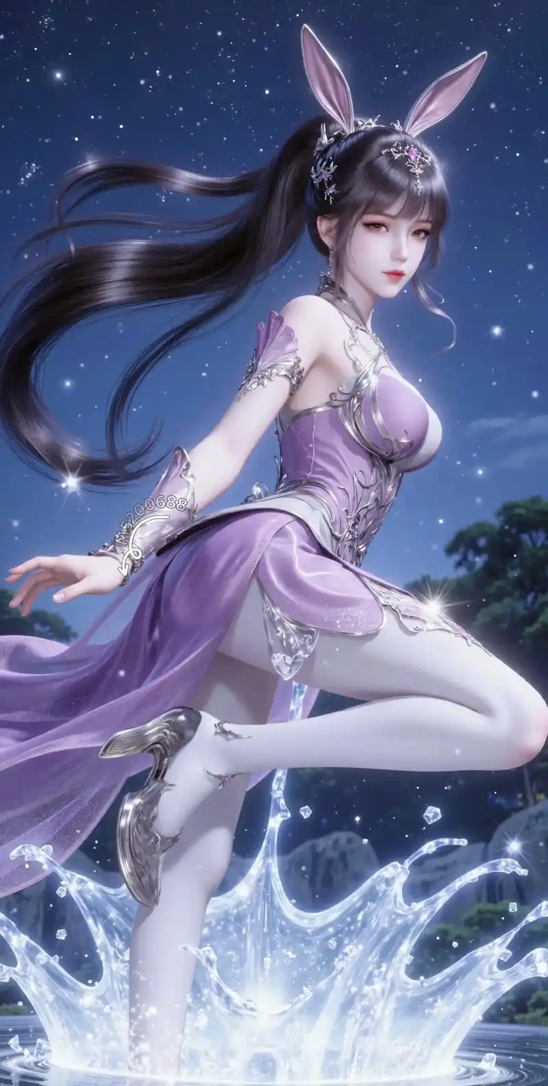 Tranh vẽ Tiểu Vũ thể hiện nét đẹp tinh khôi