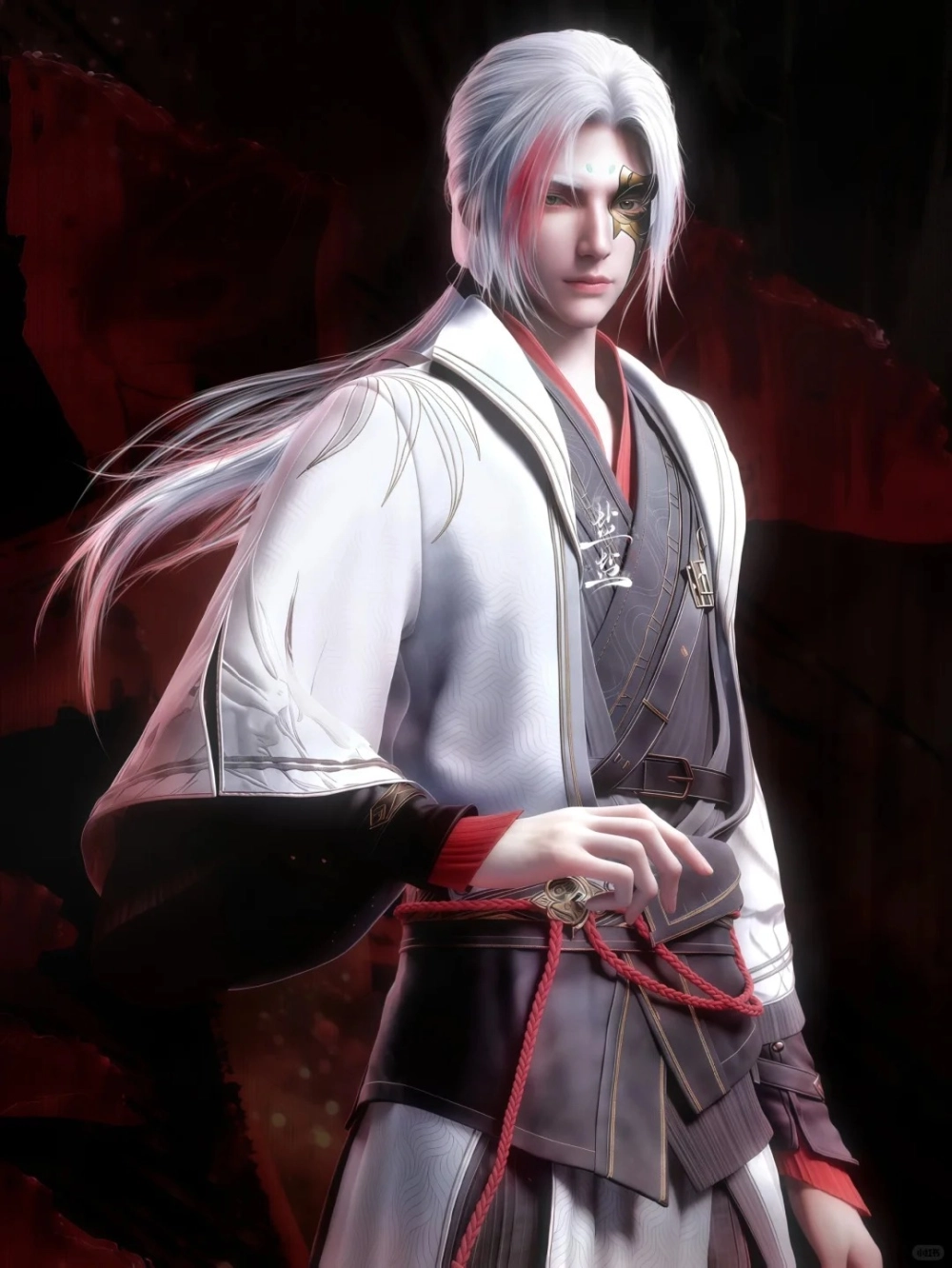 Hình ảnh Yến Tẫn ngầu với hiệu ứng ánh sáng xanh