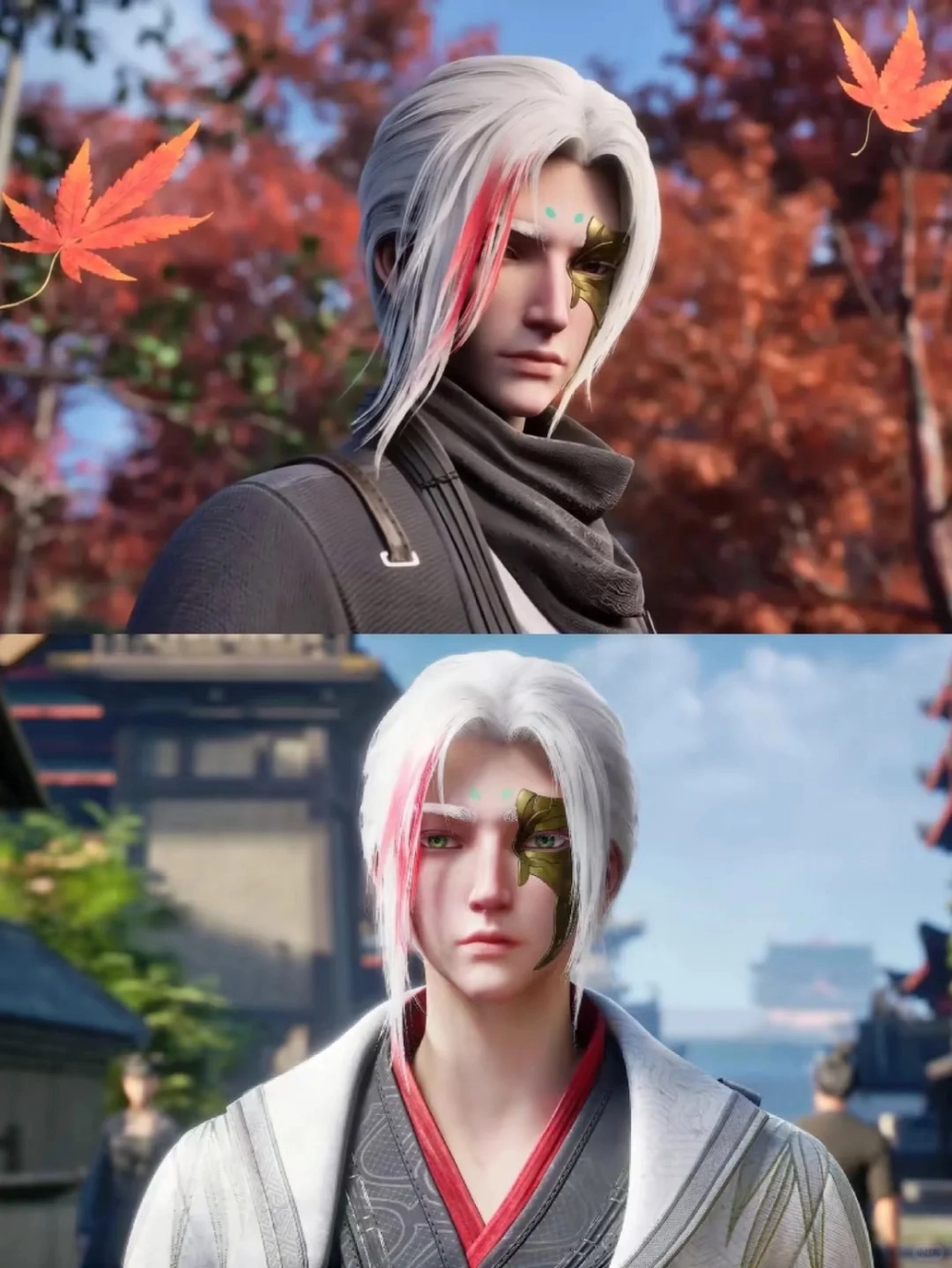 Tạo hình nhân vật Yến Tẫn với mái tóc trắng lãng tử